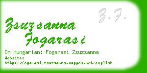 zsuzsanna fogarasi business card